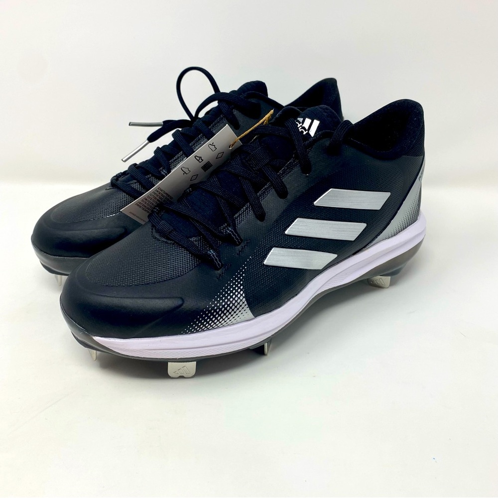 Adidas Women’s PureHustle 2‎ Baseball Shoes. Black & Metallic Silver Size 7.5